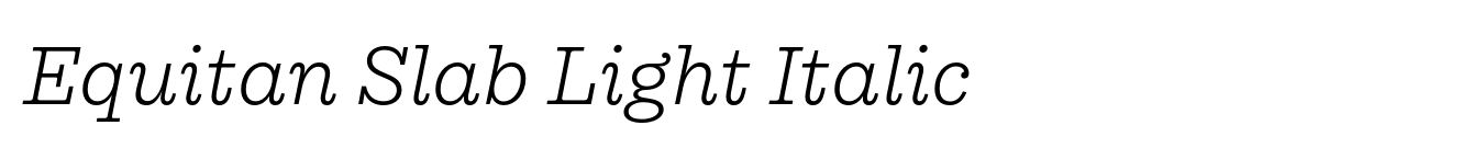 Equitan Slab Light Italic image